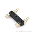 Conector de clavija de 1,27 mm en ángulo recto de 2 núcleos